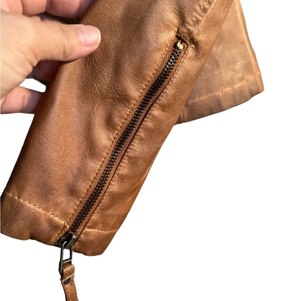 ❄️ Max Studio Moto Faux leather jacket XS - Picture 7 of 12